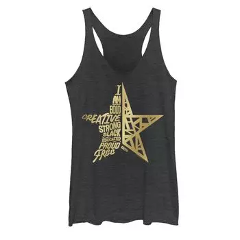 Майка с текстовым наполнением и надписью Juniors' BET Gold Star Licensed Character