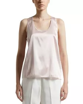 Майка с U-образным вырезом из шелковой смеси Peserico, розовый