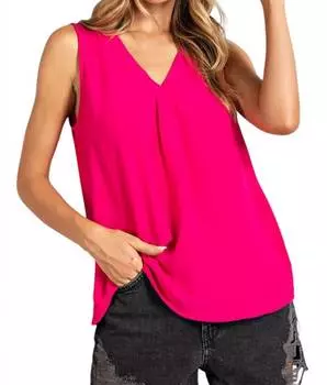Майка с V-образным вырезом, ярко-розового цвета eesome