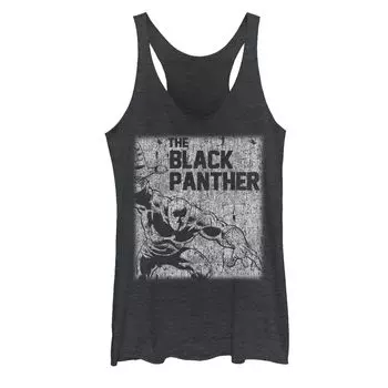Майка с винтажным графическим принтом и принтом мела для юниоров Marvel Black Panther Licensed Character