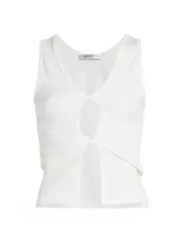 Майка с витым вырезом Christopher Esber, белый