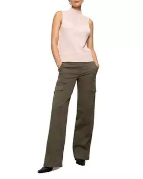 Майка с воротником-стойкой и отделкой из ребер Sanctuary, розовый