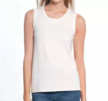 Майка с вырезом Jewel Neck в зимнем белом цвете Multiples