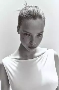 Майка с вырезом «лодочка» H&M, белый