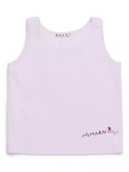 Майка с вышитым логотипом Marni Kids, розовый