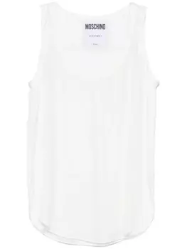 Майка с вышитым логотипом Moschino, белый