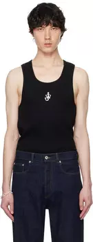 Майка с вышитым логотипом якоря JW Anderson, черный