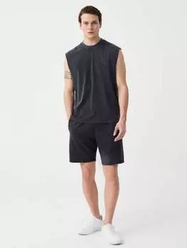 Майка с вышивкой пальм Grand & Hills, цвет graphite grey