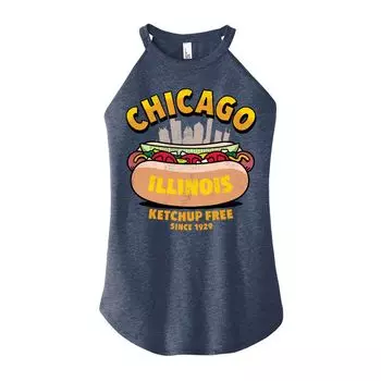 Майка с высоким воротником и графическим рисунком для юниоров Chicago Hot Dog Licensed Character, синий