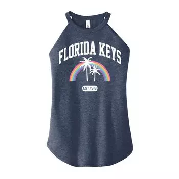 Майка с высоким воротником и графическим рисунком Florida Keys для юниоров Licensed Character, синий