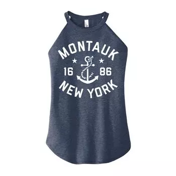 Майка с высоким воротником и графическим рисунком Montauk NY для юниоров Licensed Character, синий