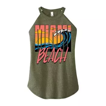 Майка с высоким воротником и рисунком для юниоров Miami Beach Licensed Character, зеленый