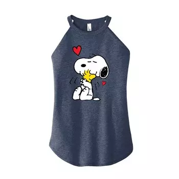 Майка с высоким воротником и высоким воротником для подростков Peanuts Much Love Licensed Character, синий