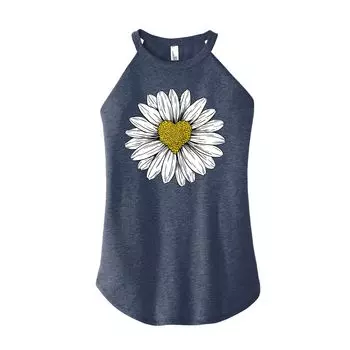 Майка с высоким воротником и высоким воротником для юниоров Daisy Heart Drawing Licensed Character, синий