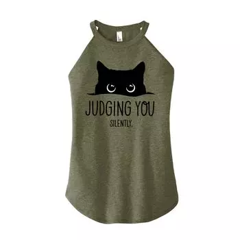 Майка с высоким воротником и высоким воротником для юниоров Judgeing You Silly Cat Licensed Character