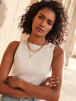 Майка с высоким воротником Mint Velvet, светло-серый