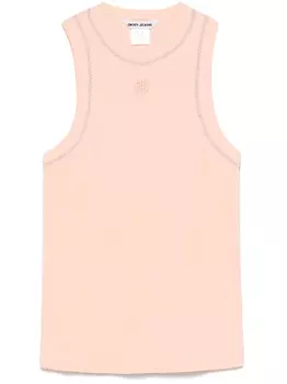 Майка с заклепками DKNY, оранжевый