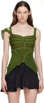 Майка с зеленой тесьмой Talia Byre