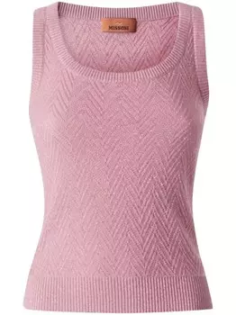 Майка с зигзагообразным узором Missoni, розовый