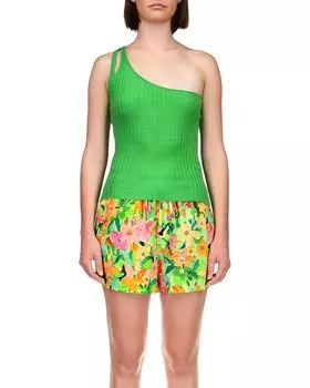 Майка Sanctuary One Shoulder Rib Tank, цвет Jelly Bean