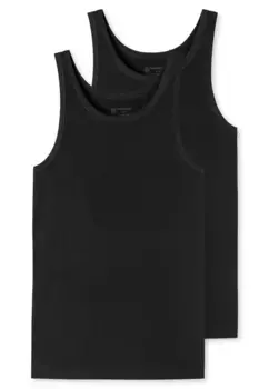 Майка Schiesser ""95/5"" (2 шт. в упаковке), с боковыми швами, черный