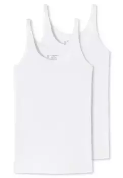 Майка Schiesser ""95/5"" (2 шт. в упаковке), из эластичного одинарного трикотажа, белый