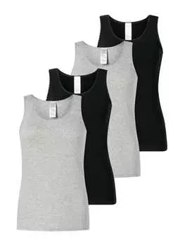 Майка Schiesser, черный/серый