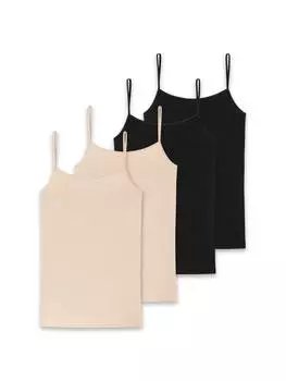 Майка Schiesser, цвет beige/schwarz