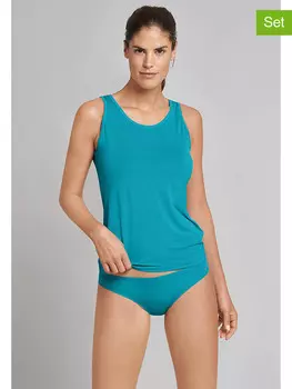 Майка Schiesser, цвет trkis/schwarz