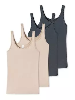 Майка SCHIESSER Essentials, цвет Beige/Black