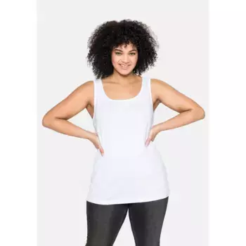 Майка Sheego "Большие размеры", из чистого хлопка, белый