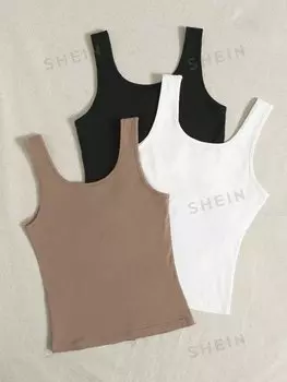 Майка Shein Ezwear, 3 штуки
