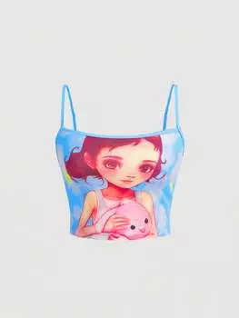 Майка SHEINNeu Fun Dopamine, многоцветный