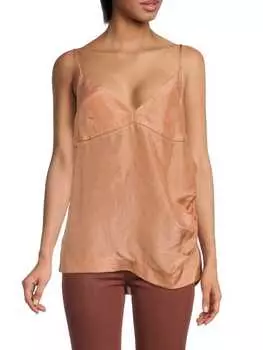Майка Шелковая Dries Van Noten на тонких бретелях, blush