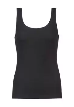 Майка, широкие бретели, круглый вырез, женская mey, черный