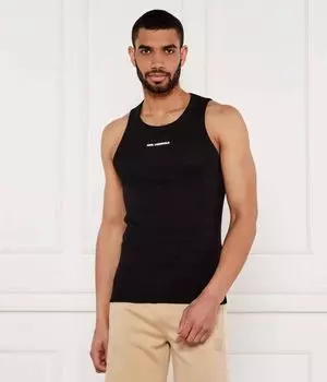 Майка Slim fit Karl Lagerfeld, черный