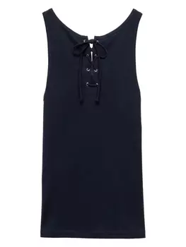 Майка со шнуровкой Prada, синий