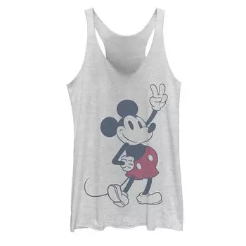Майка со знаком мира Микки Мауса для юниоров Disney's Licensed Character, цвет White Heather