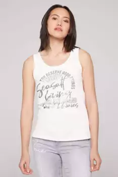 Майка SOCCX, хлопок, белый