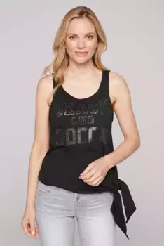 Майка SOCCX, хлопок, черный