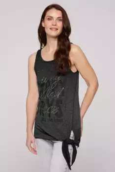 Майка SOCCX, хлопок, черный