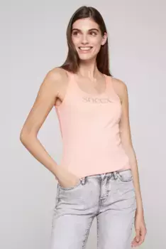 Майка SOCCX, хлопок, цвет Peach Pearl