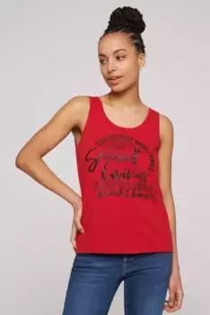 Майка SOCCX, хлопок, красный