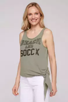 Майка SOCCX, хлопок, зеленый