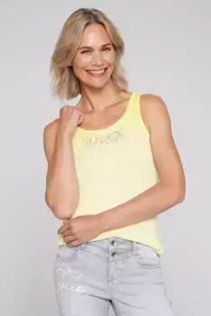 Майка SOCCX, хлопок, желтый