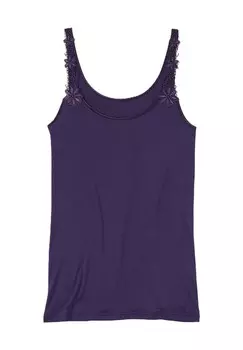 Майка София, вышивка, узкие бретели, женская SYLVIA SPEIDEL., цвет 8242 Lila
