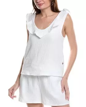 Майка Sol Angeles Crepe Ruffle, белый