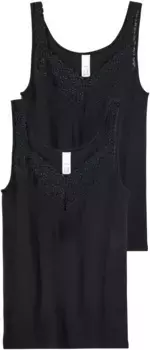 Майка Speidel (2 шт.), декоративное цветочное кружево, черный