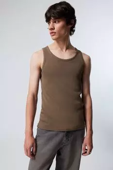 Майка стандартная Weekday, коричневый