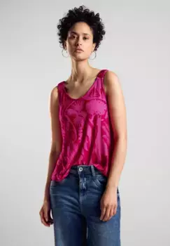 Майка STREET ONE из эластичного вискозного материала, розовый